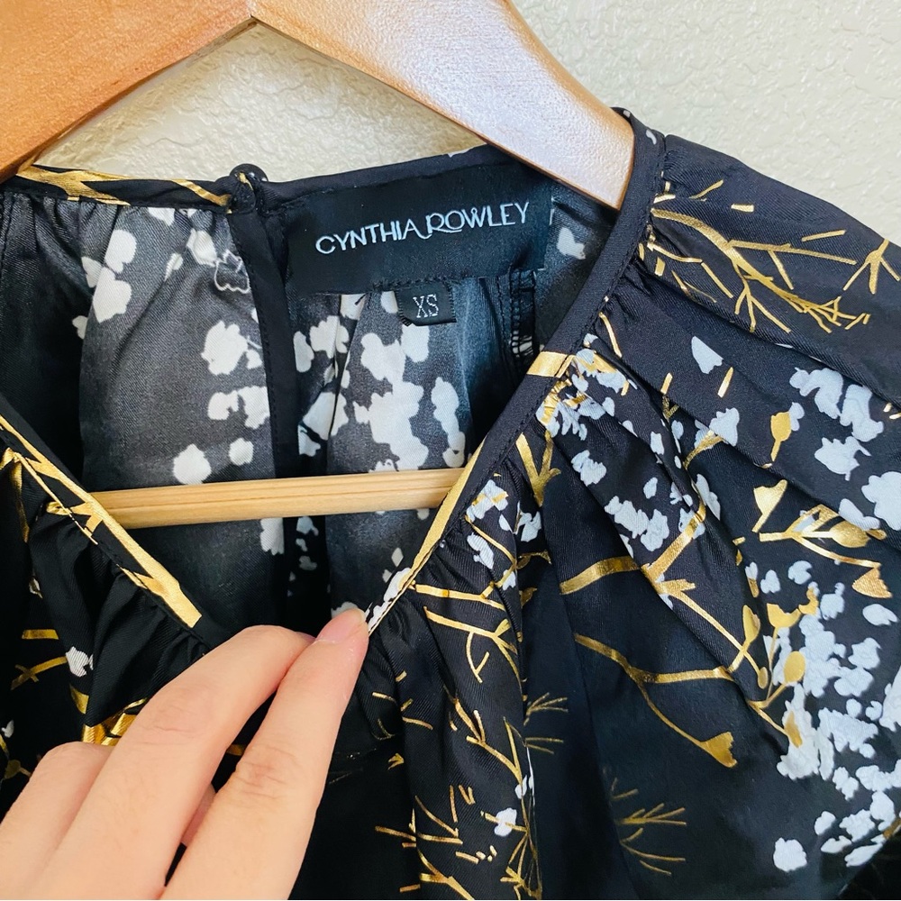 Cynthia Rowley Alice Silk Blouse - Picture 4 of 8